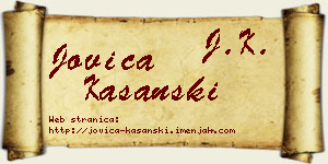 Jovica Kašanski vizit kartica